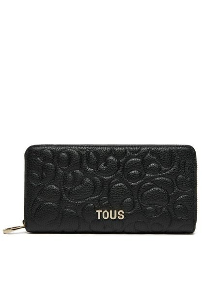 TOUS Portfel Greta 2002021151 Czarny. Czarne portfele damskie tous, bez wzorów, ze skóry. Za 649.99 zł.