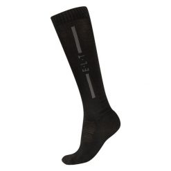 Skarpety jeździeckie ELT Merino. Czarne skarpetki damskie ELT, bez wzorów, z dzianiny. Za 135.50 zł.