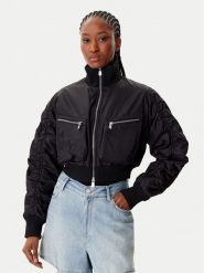 PINKO Kurtka bomber 105339 A2OI Czarny Regular Fit. Czarne kurtki damskie Pinko, xs, bez wzorów, z syntetyku, bez kaptura. Za 1,479.00 zł.