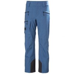 Spodnie narciarskie dla kobiet Helly Hansen Powderqueen. Niebieskie spodnie sportowe damskie Helly Hansen, na zimę, bez wzorów, z puchu, narciarskie. Za 1,200.50 zł.