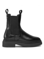 Gant Sztyblety Zandrin Chelsea Boot 27551400 Czarny. Czarne botki damskie Gant, ze skóry, bez obcasa, na płaskiej podeszwie, bez zapięcia. Za 929.99 zł.