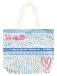 Zwillingsherz Shopper bag w kolorze błękitno-beżowym rozmiar: onesize. Brązowe shopper bag Zwillingsherz, bez wzorów, z materiału, na ramię, bez dodatków. Za 60.99 zł.