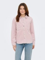 ONLY Koszula sztruksowa w kolorze jasnoróżowym rozmiar: XL. Różowe koszule damskie Only, xl, bez wzorów, z bawełny, bez kołnierzyka, bez ramiączek. Za 126.75 zł.