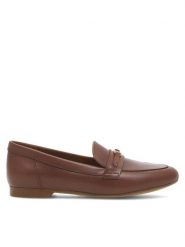 Gino Rossi Lordsy AMBER-23453PE Brązowy. Brązowe półbuty damskie Gino Rossi, bez wzorów, ze skóry, bez obcasa, bez zapięcia. Za 229.99 zł.