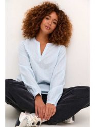 Kaffe Bluzka w kolorze błękitnym rozmiar: 46. Niebieskie bluzki damskie Kaffe, bez wzorów, z bawełny, bez kołnierzyka, bez ramiączek. Za 53.45 zł.