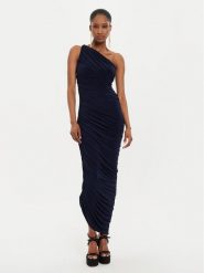 NORMA KAMALI Sukienka koktajlowa KK2243PL287951 Granatowy Slim Fit. Niebieskie sukienki damskie Norma Kamali, bez wzorów, z syntetyku, wizytowe, bez ramiączek. Za 749.99 zł.