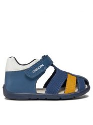 Geox Sandały B Elthan Boy B451PC 05410 C4B2V Granatowy. Niebieskie sandały chłopięce Geox, ze skóry, bez zapięcia. Za 209.99 zł.