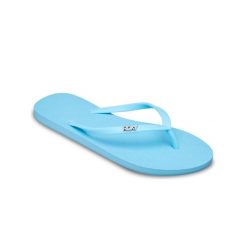 Japonki plażowe damskie Roxy VIVA IV. Niebieskie klapki damskie Roxy, bez wzorów, bez obcasa, bez zapięcia. Za 74.99 zł.