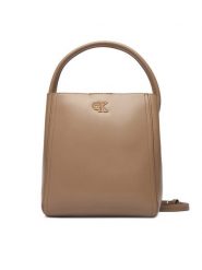 Calvin Klein Torebka Ck Bucket With Strap LV04F3174G Beżowy. Brązowe torebki klasyczne damskie Calvin Klein, ze skóry, bez dodatków. Za 569.99 zł.