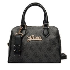 Torebka Guess. Czarne kuferki damskie Guess, z aplikacjami, bez dodatków. Za 289.99 zł.