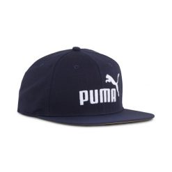 Czapka z płaskim daszkiem z logo logo No. 1 ESS PUMA Navy Blue. Białe czapki z daszkiem damskie Puma, bez wzorów. Za 89.00 zł.