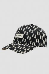 KARL LAGERFELD Czarna czapka K/monogram. Czarne czapki damskie KARL LAGERFELD, bez wzorów. W wyprzedaży za 319.99 zł.