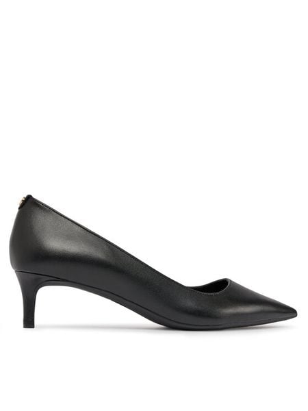 MICHAEL Michael Kors Czółenka Alina Flex Kitten Pump 40R3ALMP1L Czarny. Czarne czółenka damskie MICHAEL Michael Kors, bez wzorów, ze skóry, bez obcasa. Za 369.99 zł.