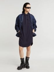 G-Star Sukienka w kolorze granatowym rozmiar: XXS. Niebieskie sukienki damskie G-Star, bez wzorów, retro, bez ramiączek. Za 195.99 zł.