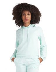 Krótka bluza z kapturem Chic Boxing. Niebieskie bluzy damskie LEONE 1947 APPAREL, na lato, l, bez wzorów, z bawełny, z kapturem. Za 126.26 zł.