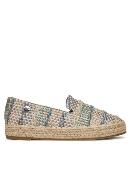 Roxy Espadryle WSS990-261 Niebieski. Niebieskie espadryle damskie Roxy, bez wzorów, z materiału, bez obcasa. Za 99.99 zł.