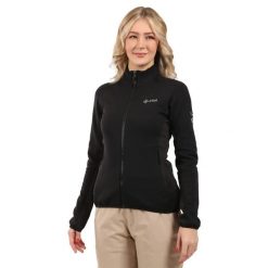 Bluza damska Kilpi Premio. Czarne bluzy damskie Kilpi, bez wzorów, z materiału, z kapturem. Za 421.50 zł.