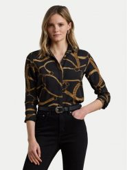 LAUREN RALPH LAUREN Koszula 200970823001 Czarny Classic Fit. Czarne koszule damskie Lauren Ralph Lauren, xs, bez wzorów, z syntetyku, bez kołnierzyka, bez ramiączek. Za 599.99 zł.