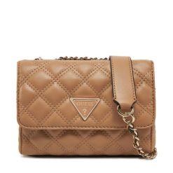 Torebka Guess. Brązowe torebki wieczorowe damskie Guess, z aplikacjami, bez dodatków. Za 299.99 zł.