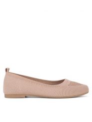 Clara Barson Baleriny WSS21520-02 Beżowy. Brązowe balerinki damskie Clara Barson, bez wzorów, z materiału. Za 69.99 zł.