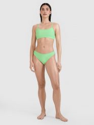 4F Dół od bikini damski - zielony S. Zielone bikini 4F, bez wzorów, z elastanu. W wyprzedaży za 39.99 zł.