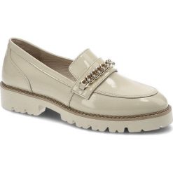 Beżowe Półbuty Chebello Eleganckie Mokasyny Damskie. Brązowe mokasyny damskie CheBello, na wiosnę, ze skóry, bez obcasa. Za 249.00 zł.