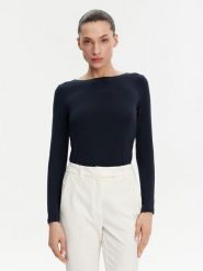 Tom Tailor Bluzka 1046003 Granatowy Regular Fit. Niebieskie bluzki damskie Tom Tailor, m, bez wzorów, bez kołnierzyka, bez ramiączek. Za 79.99 zł.