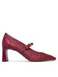 Hispanitas Czółenka RHV264609 C006 Bordowy. Czerwone czółenka damskie Hispanitas, bez wzorów, z materiału, bez obcasa. Za 609.99 zł.