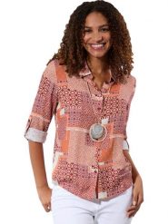 WITT WEIDEN Bluzka w kolorze jasnoróżowo-pomarańczowym rozmiar: 40. Pomarańczowe bluzki damskie WITT WEIDEN, bez wzorów, z wiskozy, bez kołnierzyka, bez ramiączek. Za 60.99 zł.