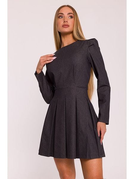 Made of emotion Sukienka w kolorze antracytowym rozmiar: S. Czarne sukienki damskie Made Of Emotion, bez wzorów, bez ramiączek. Za 239.99 zł.