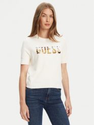 Guess Sweter W5YR25 Z2NQ2 Écru Regular Fit. Swetry klasyczne damskie Guess, m, z wiskozy, bez kołnierzyka. Za 249.99 zł.