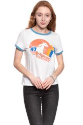WRANGLER T SHIRT DAMSKI REGULAR TEE EGRET OFF WHITE W7383EVIO 112131034. Białe t-shirty damskie Wrangler, xs, bez wzorów, bez kołnierzyka. W wyprzedaży za 39.99 zł.