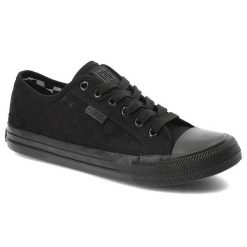 Czarne Trampki Big Star Modne Buty Damskie. Czarne trampki damskie Big Star, bez wzorów, bez zapięcia. Za 149.00 zł.