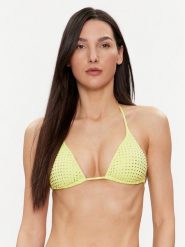 Guess Góra od bikini E4GJ07 KC5Z0 Żółty. Żółte bikini Guess, z aplikacjami, z syntetyku. Za 229.99 zł.