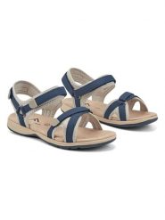 Freyling Sandały w kolorze granatowo-szarym rozmiar: 37. Niebieskie sandały damskie Freyling, bez wzorów, z otwartym noskiem, bez obcasa, bez zapięcia. Za 74.99 zł.