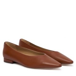 Baleriny LAUREN RALPH LAUREN. Brązowe balerinki damskie Lauren Ralph Lauren, bez wzorów. Za 769.99 zł.