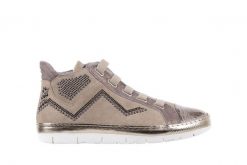 Trampki Bayla-131 1304 Sand, Róż/Złoty, Skóra naturalna - 41. Brązowe trampki damskie Bayla, bez wzorów, z jeansu, bez zapięcia. W wyprzedaży za 89.10 zł.