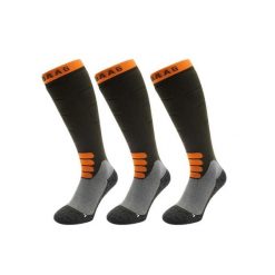 Skarpety narciarskie - wełna merino Pro - 3 pary - oliwkowo-zielone. Zielone skarpetki damskie POEDERBAAS, bez wzorów, z wełny. W wyprzedaży za 329.62 zł.