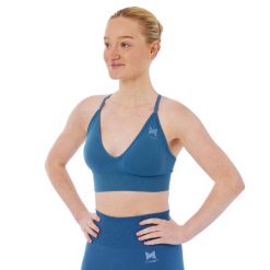 Xtreme Sportswear Biustonosz sportowy damski Niebieski. Niebieskie koszulki sportowe damskie XTREME SOCKSWEAR, m, bez wzorów, bez ramiączek, na fitness i siłownię. Za 138.99 zł.