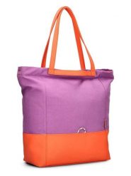 Zwei Shopper bag "Fiorella FI200" w kolorze fioletowo-pomarańczowym - 44 x 38 x 19 cm rozmiar: onesize. Pomarańczowe shopper bag Zwei, bez wzorów, z materiału, na ramię, bez dodatków. Za 208.36 zł.