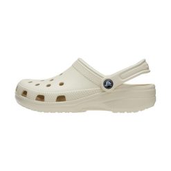 Klapki dla dorosłych Crocs Classic. Białe klapki damskie Crocs, bez wzorów, z syntetyku, bez obcasa, bez zapięcia. Za 224.96 zł.