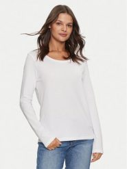 Mustang Bluzka Elly 1013931 Biały Regular Fit. Białe bluzki damskie Mustang, m, bez wzorów, z bawełny, bez kołnierzyka, bez ramiączek. Za 69.99 zł.