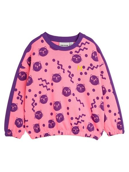 MINI RODINI Bluza Squiggly Cats 2512012228 Różowy Regular Fit. Czerwone bluzy dziewczęce Mini Rodini, bez wzorów, z bawełny, bez ramiączek, bez kaptura. Za 159.99 zł.