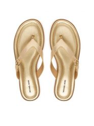 MICHAEL Michael Kors Japonki Ering Thong 40S6ERFS1M Złoty. Żółte klapki damskie MICHAEL Michael Kors, bez wzorów, ze skóry, bez obcasa, bez zapięcia. Za 479.99 zł.
