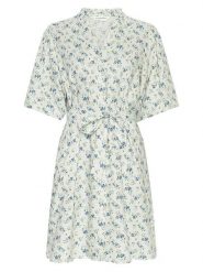 MOSS COPENHAGEN Sukienka w kolorze kremowym rozmiar: L. Brązowe sukienki damskie Moss Copenhagen, bez wzorów, z tkaniny, bez ramiączek. Za 264.95 zł.