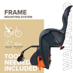 Fotelik Rowerowy Na Tylną Ramę Walaroo. Szare foteliki rowerowe POLISPORT MOVE. Za 231.60 zł.