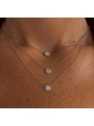 Eclat d'Argent Srebrny naszyjnik z elementami ozdobnymi - dł. 39 cm rozmiar: onesize. Szare naszyjniki damskie Eclat d'Argent, z cyrkonią, srebrne. Za 130.99 zł.