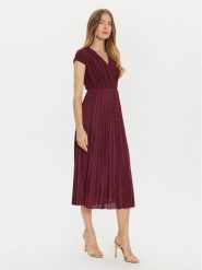 Motivi Sukienka koktajlowa 7236W001352N Bordowy Regular Fit. Czerwone sukienki damskie Motivi, bez wzorów, z syntetyku, wizytowe, bez ramiączek. Za 299.99 zł.