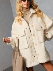 LA Angels Kurtka polarowa w kolorze kremowym rozmiar: M. Brązowe kurtki damskie LA Angels, m, bez wzorów, z polaru, bez kaptura. Za 217.99 zł.