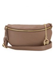 Mia Tomazzi Skórzana saszetka "Perugino" w kolorze szarobrązowym - 23 x 13 x 2 cm rozmiar: onesize. Brązowe nerki i saszetki damskie Mia Tomazzi, bez wzorów, z materiału. Za 166.10 zł.